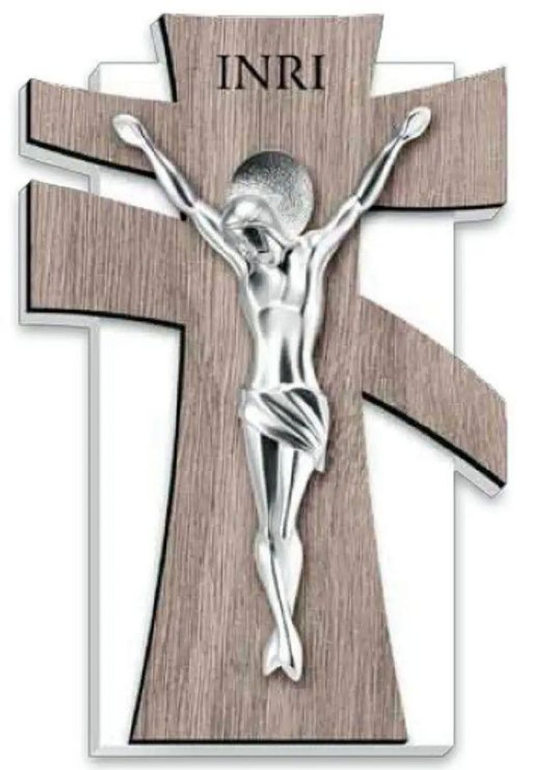 Krzyż na ścianę z pasyjką na drewnie VR 18088.jpg